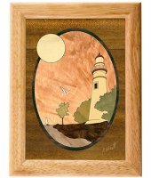 Lighthouse Marquetry Box