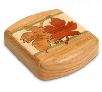 Wood Pill Box: Walnut with Burl Maple Inlay