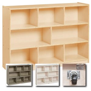 Birch Storage Cabinet with Casters
