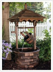 Old-Fashioned Wooden Wishing Well