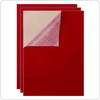 Red Self Adhesive Felt Sheet, 3 pk