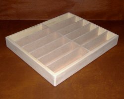 Poplar Tray with Dividers