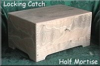 Walnut Box - Half Mortise Locking Catch w/ Key