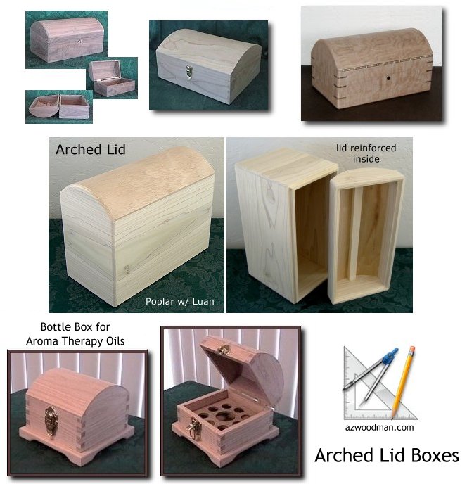 Arched lid boxes