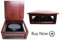 Solid Cherry Military Hat Box (Solid Cherry)
