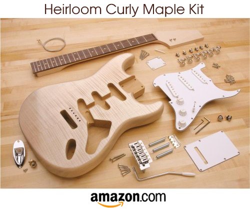 Wood Guitar Kits ~ Curly Maple ~ Heirloom