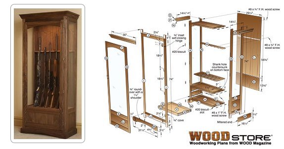 Gun Cabinets: Build Your Own Woodworking Plans