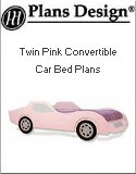 Twin Pink Convertible Car Bed