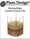 Nursery Baby Custom Corner Crib Woodworking Plans