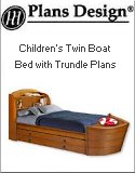 Children's Twin Boat Bed w/ Trundle Bed