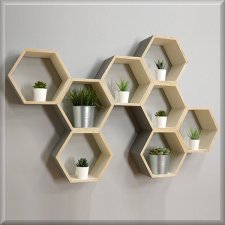 Hexagon Floating Shelves Plan
