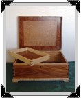 Rosewood, Bubinga, Lacewood Storage Chest: 5-27-08