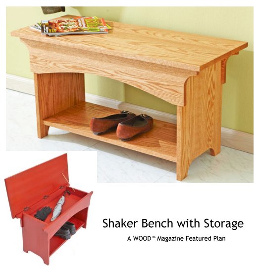 Shaker Storage Bench Plans