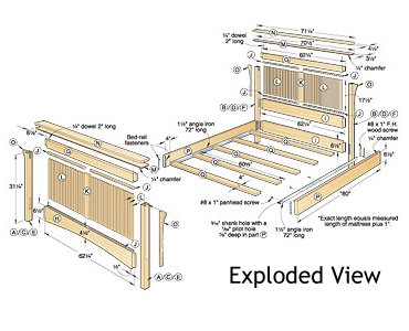 Bed Plans – Free Platform Bed Plans, Murphy Bed Plans