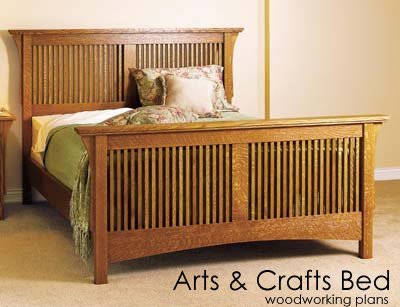 Arts & Crafts Bed Woodworking Plans