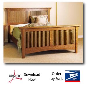 Arts and Crafts Bed Woodworking Plans