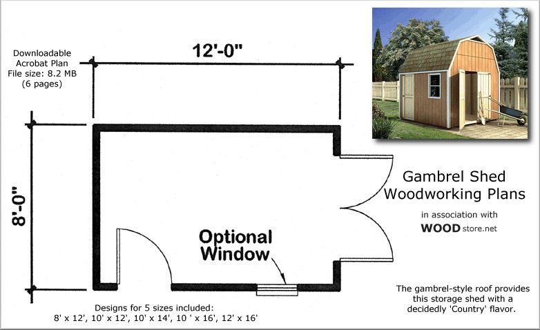 Gambrel Shed Plans with Loft