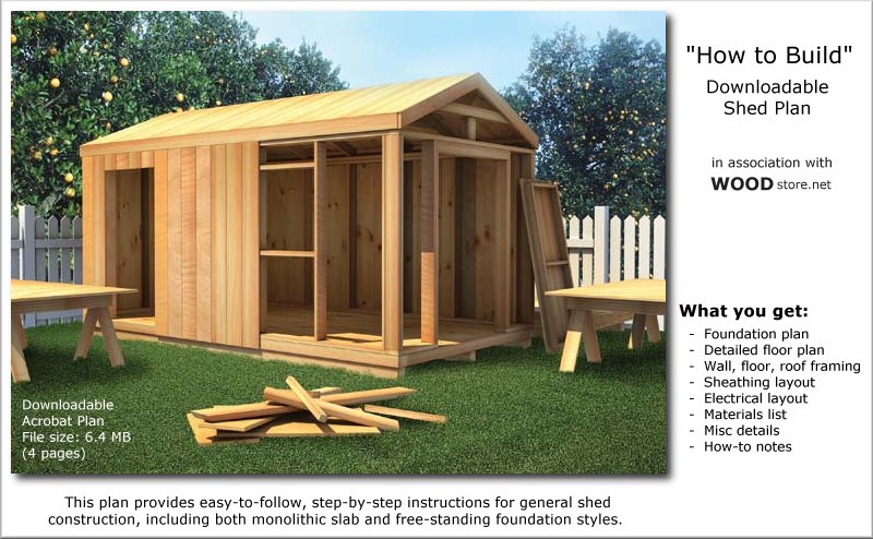 The "How to Build" Shed Downloadable Plan