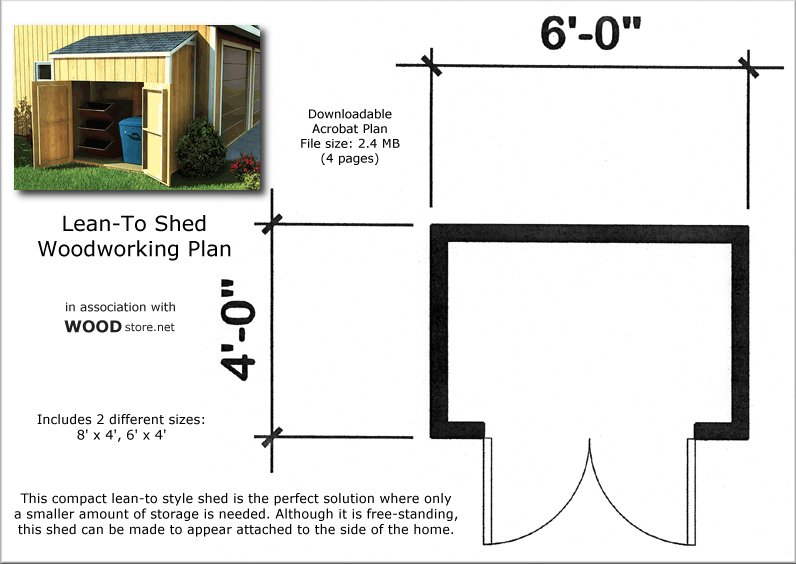 Lean-To Shed Downloadable Plan