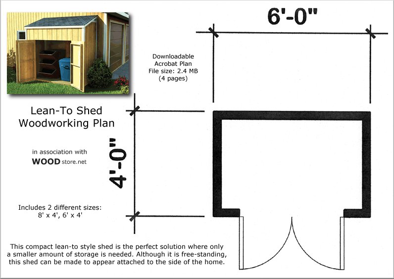 Lean to Storage Shed Plans