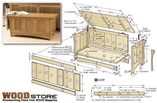 Plans for Building Toy Storage Boxes & Benches
