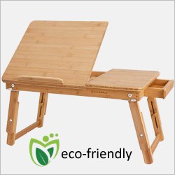 Natural Laptop Desk Foldable Breakfast Serving Bed