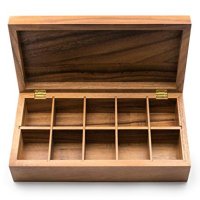 Acacia Wood Double Tea Box