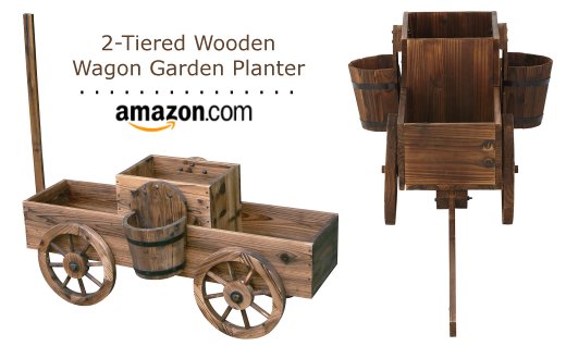 Buckboard Garden Decor Wagon, Wooden Wagon Planter Plans