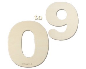 Wooden Number Set, 0-9