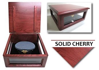 Military Hat Helmet Cover Box (Solid Cherry)
