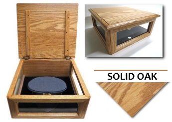 Military Hat Helmet Cover Box (Solid Oak)