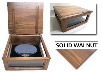 Military Hat Helmet Cover Box (Solid Walnut)