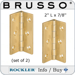 Brusso 2'' L x 7/8'' Stop Hinges