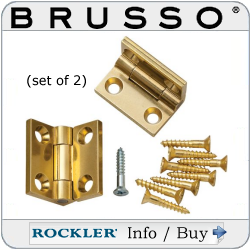 Brusso Solid Brass Small Box Stop Hinges