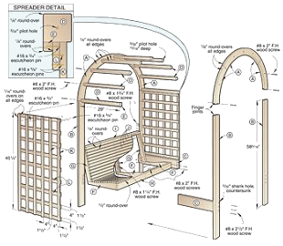 Garden Arbor Woodworking Plan