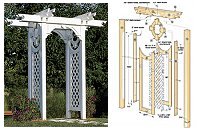 Trellised Arbor Woodworking Plan