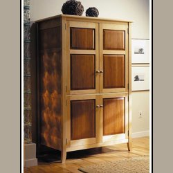 Maple Cherry Armoire TV Entertainment Center